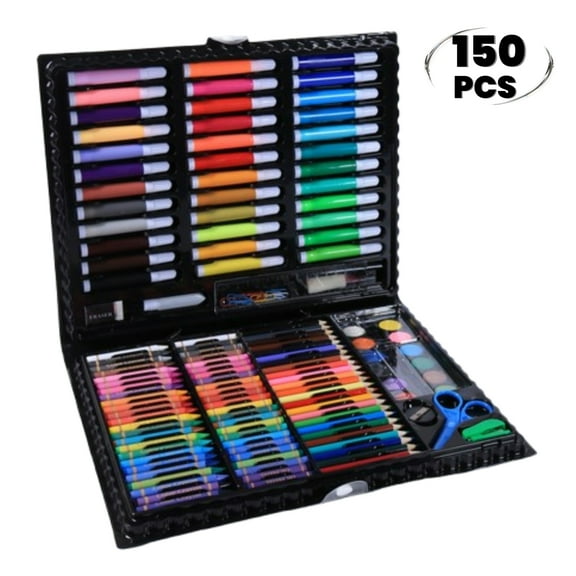 Topboutique 150 Pieces Art Supplies Set,Paint Drawing Kit,Portable Art Case with Oil Pastels Colored Pencils Watercolor Paint Crayons,Perfect Creative Gift for Christmas, New Year, Birthday