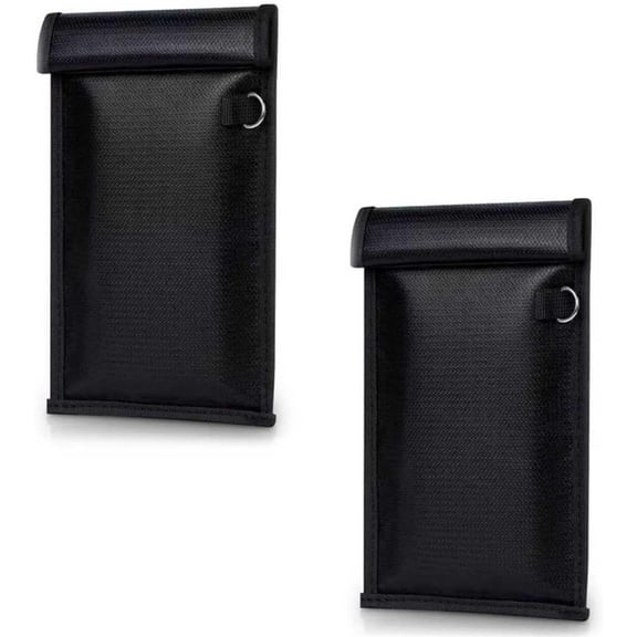 Topboutique 2 Pack Faraday Bag for Car Keys, Phone & Electronics - Waterproof & Fireproof Signal Blocking Pouch, Anti-Theft Faraday Cage for Key Fob, Laptop, Tablet, RFID Blocker Anti-Tracking Sleeve