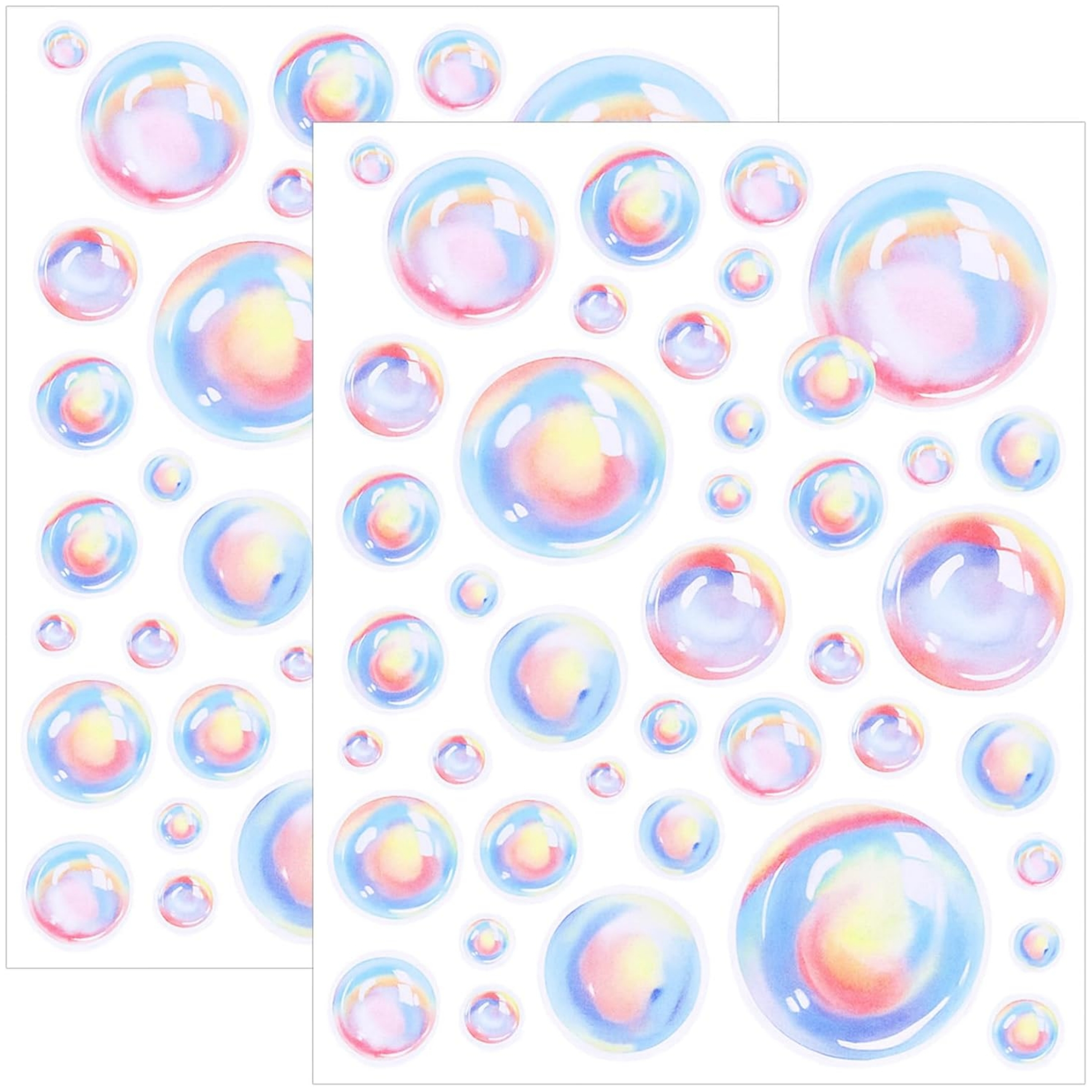 Topboutique 2 Sheets Bubble Wall Stickers Bubble Wall Decal Colorful ...