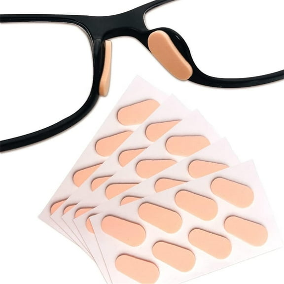 Topboutique 20 Pairs Foam Nose Pads,Self Adhesive Nose Pads,Eyeglass Nose Pads,Anti-Slip Nosepads,Soft Non Slip Glasses Nose Pads Cushion for Sunglasses,Water Drop Shape,Nude Color