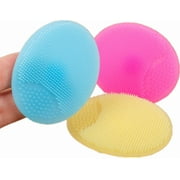 Topboutique 3 Pack Silicone Face Scrubbers Exfoliator Brush-Facial Cleansing Brush Pad Scrub Scrubby Pore Blackhead Removing Exfoliating-Unique For Girl Sister Best Friend Women (Random)