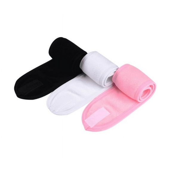 Topboutique 3 Pcs Spa Headband Hair Wrap Sweat Headband Head Wrap Hair Towel Wrap Non-slip Stretchable Washable Makeup Headband for Face Wash Facial Treatment Sport