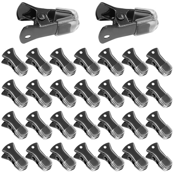 Topboutique 30Pcs Mini Metal Alligator Clips, Black Small Non-Slip ...