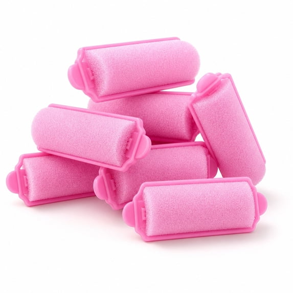 Topboutique 36 Pieces Foam Sponge Hair Rollers Flexible Sleeping Curlers Soft Hairdressing Curlers, 20 mm Mini Foam Hair Styling Curlers for Adults and Kids (Pink)