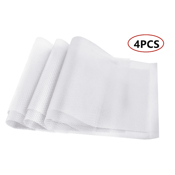 Topboutique 4 Pcs Fridge Liners Refrigerator Mats EVA Antifouling Antibacterial Non-Slip Cupboard Liners Kitchen Drawer Liners Shelf Liners Cabinet Mats Waterproof Washable, 29x45cm, White