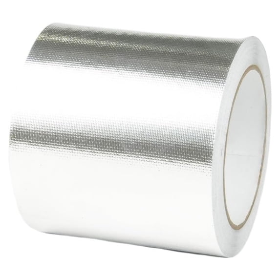 Topboutique Aluminum Foil Heat Shield Tape Fiberglass Reinforced High Temp Insulation Tape, Waterproof Reflective Duct Tape for Pipe Sealing Auto Repairs & Metal Patching,4 in x 65 ft,1 Roll