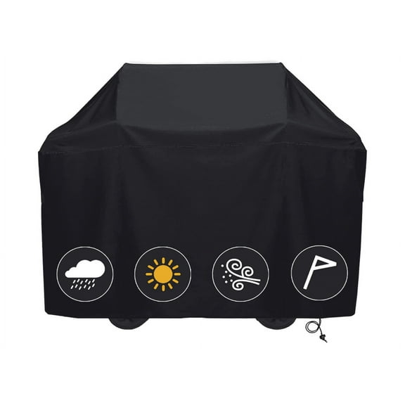 Topboutique BBQ Cover, Barbecue Cover Waterproof Heavy Duty Gas BBQ Covers Windproof, Rip-Proof Large BBQ Cover for Weber, Brinkmann, Char Broil (L 170X61X117Cm)