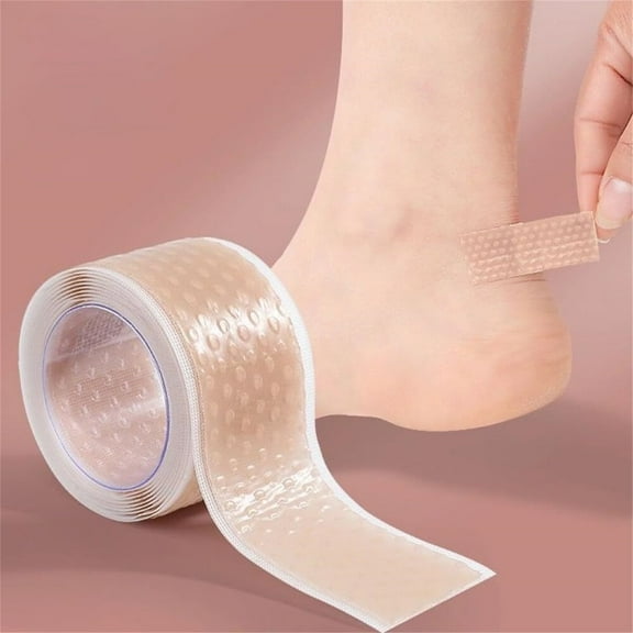 Topboutique Blister Bandages Silicone Gel Tape Heel Sticker Blister Protector Waterproof Bubble Plasters Tape Blister Prevention Blister Pads for Blister Cushion Bandage Shoe Friction 1 Roll 39.4 in
