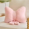 thumbnail image 1 of Topboutique Bowknot Plush Pillow Bow Throw Pillows Lumbar Pillow Decorative Throw Pillows Car Backrest Cushion for Couch Bed Office Home Decor Christmas Gifts (1 Pc Pink,32*38cm), 1 of 7