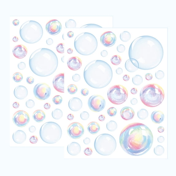 Topboutique Bubbles Wall Decal 2 Sheets Colorful Bubbles Wall Stickers Wall Stickers Self-Adhesive Bubbles Decals Ocean Theme Wall Decor for Party Decor