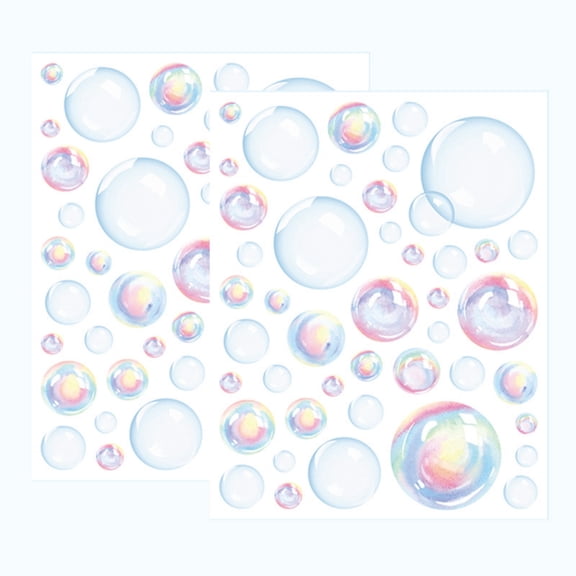 Topboutique Bubbles Wall Decal 2 Sheets Colorful Bubbles Wall Stickers Wall Stickers Self-Adhesive Bubbles Decals Ocean Theme Wall Decor for Party Decor
