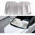 thumbnail image 1 of Topboutique Car Front Windshield Sunshade,Windshield Sunscreen Heatshield to Blocks UV Rays,Car Front Window Sun Protector,Universal Car Windshield Cooling Cover,55''x27.5'',Silver, 1 of 8