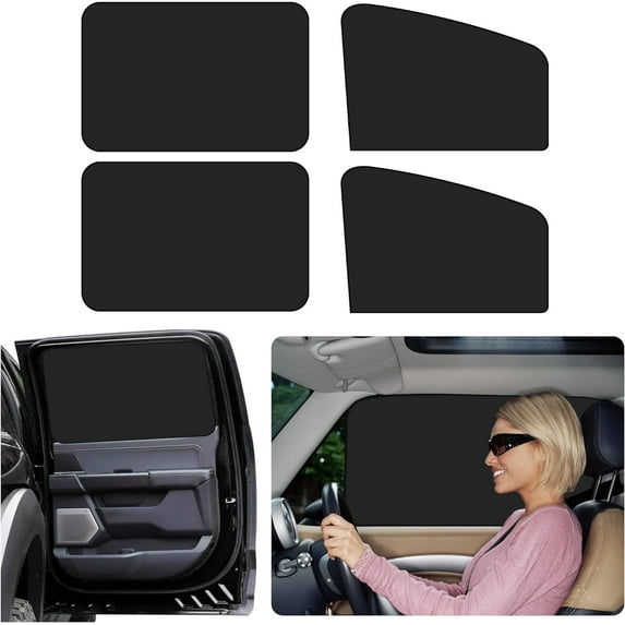 Topboutique Car Side Window Sun Shades,Window Sunshades Privacy Curtains,Car Interior Accessories for Baby,Car Window Covers for Camping,Breastfeeding,Changing Clothes,4 Pcs