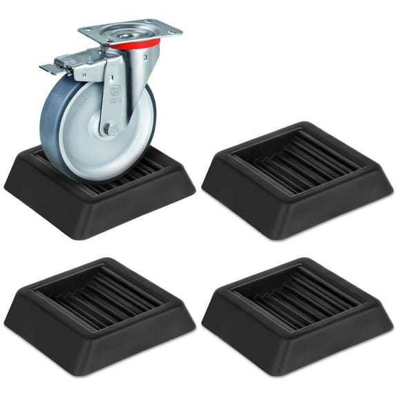 Topboutique Caster Cups,Non Slip Griddle Leveling Shims Kit,4 Pcs Anti-Slip Gripper, Anti Slide Floor Protector for Bed Couch Stoppers,Effortless Leveling, Grill Accessories