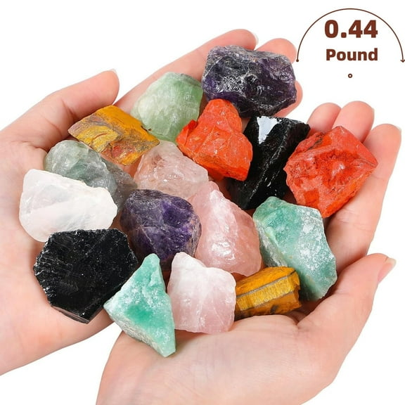 Topboutique Chakra Natural Healing Crystal Bulk Rough Stones Assorted Crystals Quartz Crystals Reiki Gemstones for Fountain Rocks Meditation Wire Wrapping Reiki Healing 0.44 lb(200g),0.8-1.2''(2-3cm)