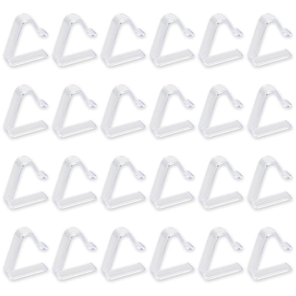 Topboutique Clear Tablecloth Clips 24 Pcs Plastic Table Cloth Cli Transparent Windproof Table Cloth Holder Table Cover Holder Clamps Table Covers Clips for Christmas Wedding Party Home Picnic,Large