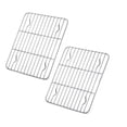 thumbnail image 1 of Topboutique Cooling Rack 2 Pack, Stainless Steel Baking Racks for Cooking Baking Roasting Grilling-Rectangle Size 8.6''*6.2"*0.6" 2 Pack,Christmas Gifts, 1 of 8
