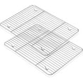thumbnail image 1 of Topboutique Cooling Rack Pack of 2, Stainless Steel Cooking Rack for Cooling Baking Roasting Grilling Drying, Rectangle 15.3" x 11.4" x 0.6", Fit Size Cookie Sheets Oven & Health & Dishwasher Safe, 1 of 8