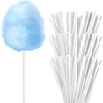 thumbnail image 1 of Topboutique Cotton Candy Sticks,50 Pcs Candy Cones,Paper Cotton Candy Cones,Candies Holder Paper Straws Cones,Paper Cones Supplies for Birthdays, Weddings, Parties, Candys Making,White,11.8 inch, 1 of 7