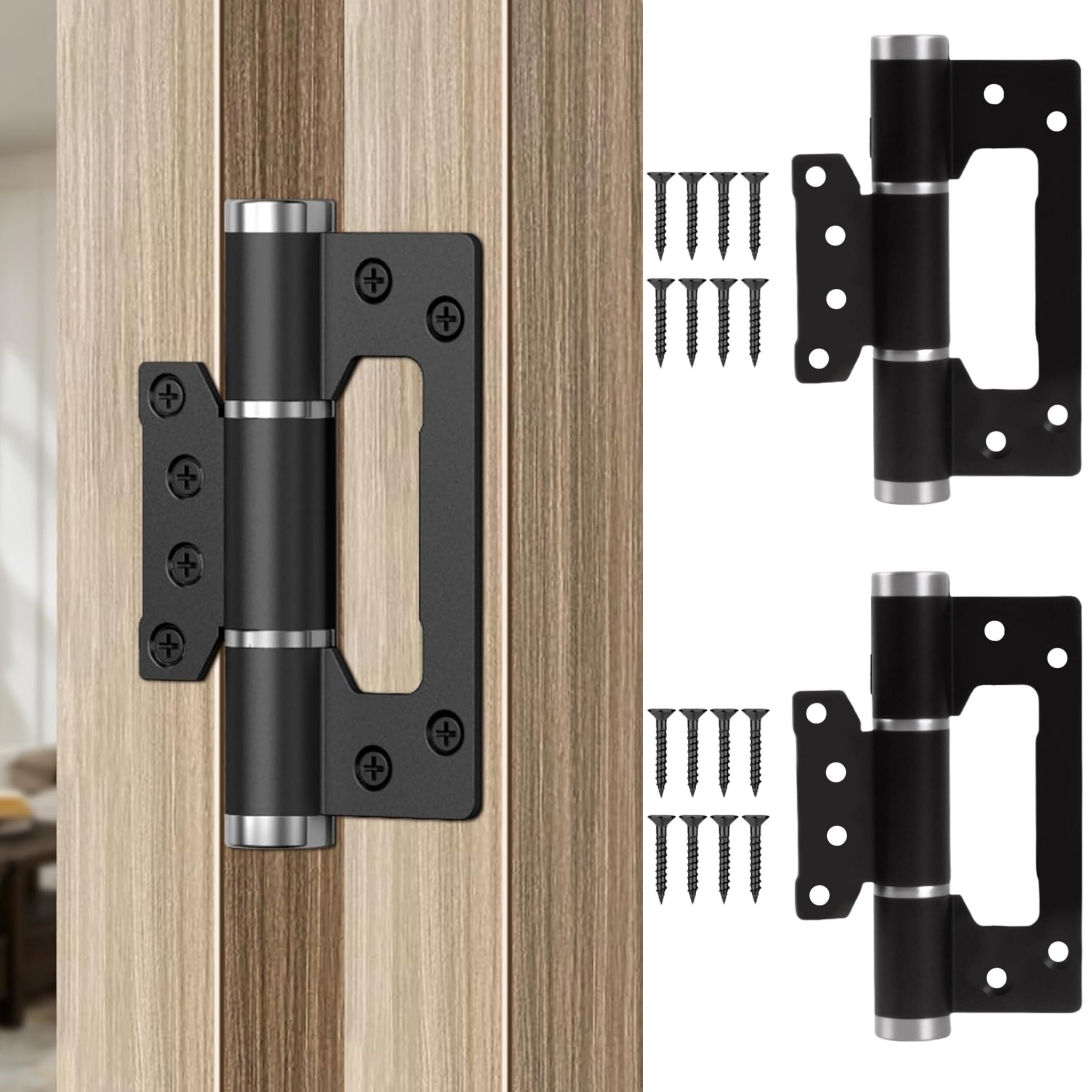 Topboutique Door Hinge Non-Mortise Design Interior Door Hinge Hardware ...