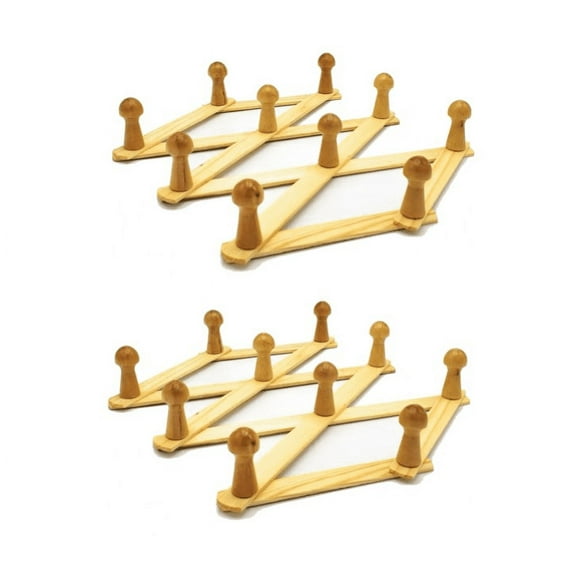 Topboutique Expandable Wooden Hanger Accordion Style Wood Wall 2" Pegs Coat Hat Mug Rack (2 Racks)