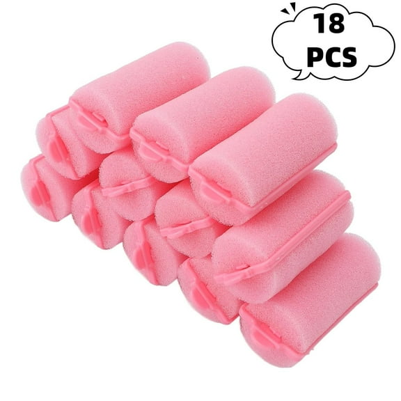 Topboutique Foam Hair Rollers 18 Pcs Sponge Rollers Large Hair Curler Foam Curlers for Sleeping Soft Sponge Curlers Hair Beauty Tool for Women and Girls,40mm/1.57in-Pink