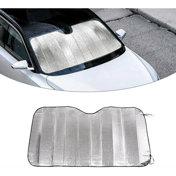 Topboutique Foldable Adult Automotive Window Shades, Aluminium Foil Silver, 51 x 23 in