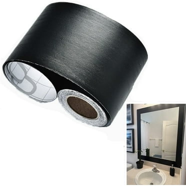 Topboutique Frame Border Sticker Black, Self-Adhesive Wallpaper 3.93'' x 196''