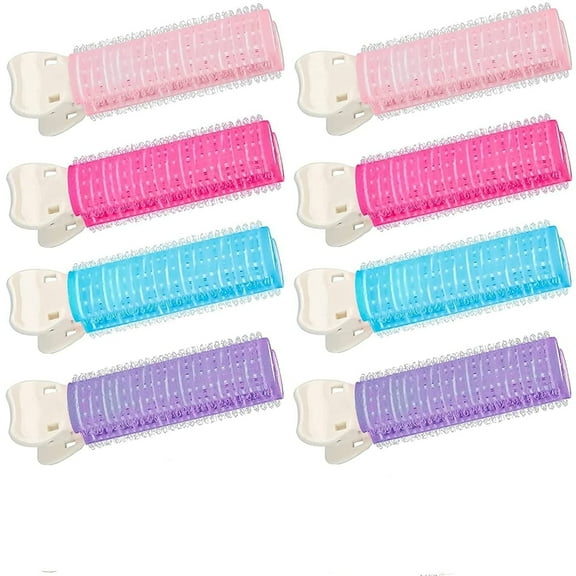 Topboutique Hair Root Clips Double Self Voluminous Curling Rollers - Bangs Curler DIY,DIY Styling Tools for Shaping Women Girls Bangs Hair Tail and Root of the Fluffy Curl Sense,8Pcs