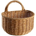 thumbnail image 1 of Topboutique Hanging Baskets,Woven Hanging Storage Baskets,Fruit Wall Storage Basket Organizer,Portable Rattan Flower Basket,Fruit Vegetable Rattan Box for Kitchen Home Restaurant, 1 of 8
