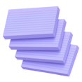 thumbnail image 1 of Topboutique Index Cards 3"x5" Lined Index Cards Flash Cards Ruled Note Cards Ruled Study Cards for Learning Note Taking and Studying for Home and Office Use,Purple,4 Packs(Total 200 Sheets), 1 of 7