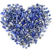Topboutique Lapis Lazuli,Crushed Gemstone Chips,Small Tumbled Chips Stone,Irregular Shaped Stones Crystal,Quartz Crystal Stones for Jewelry Making Fish Tank Decoration Gift,0.66 lbs/300 g
