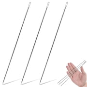 Topboutique Long Straight Upholstery Hand Needles,Sewing Needles,Large Eye Stitching Needles,Hand Sewing Needles,Long Straight Needles for Home Crafts Projects Doll Making Tufting,3 Pcs 10 inch/25cm
