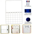 thumbnail image 1 of Topboutique Magnetic Calendar Weekly Schedule Fridge Whiteboard Reminder Board Dry Erase Whiteboard Chart Calendar Memo Message Board with 3 Markers/3 Magnetic Nail/1 Dry Eraser, 1 of 7