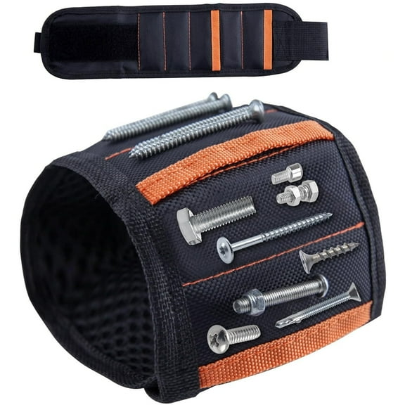 Topboutique Magnetic Wristband Magnetic Tool Wristband with 10 Strong Magnets Magnetic Wrist Band Tool Holder or Holding Screws Nails Drill Bits Gadgets Tools Gift for Men Dad Husband