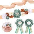 thumbnail image 1 of Topboutique Maternity Sash Mom My to Be & Daddy to Be CorPin Set Green Flower Baby Shower Sash Belly Belt Gift for Gender Reveal Baby Shower Decorations,Christmas Gifts, 1 of 7