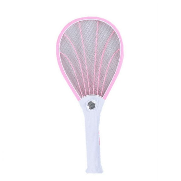 Topboutique Mosquito Bat Fly Swatter Zapper Killer, Electronic Swatter Killer Bee Zapper Racket- Rechargeable LED Light-3 Layers Safety Mesh Protection-, Pink