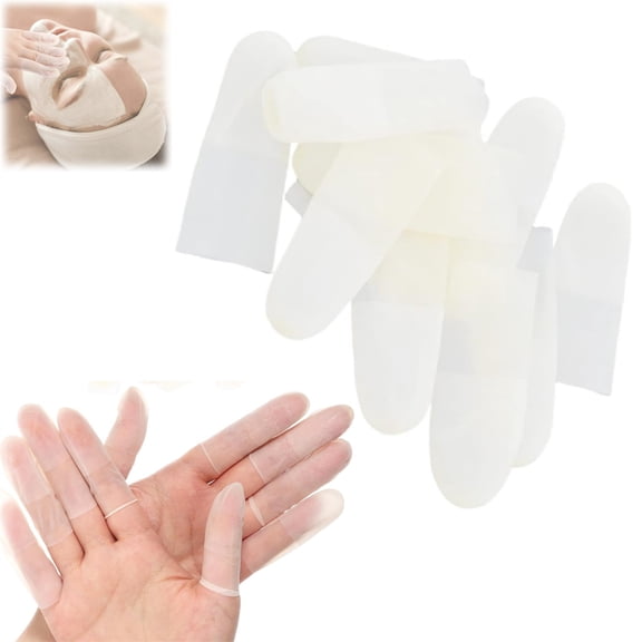 Topboutique Multi-Use Disposable Finger Cots, 100 Pcs Clear Latex Finger Tip Protectors for Craft,Jewelry Cleaning,Electronic Repair,Nail Art,Industrial Use (M)