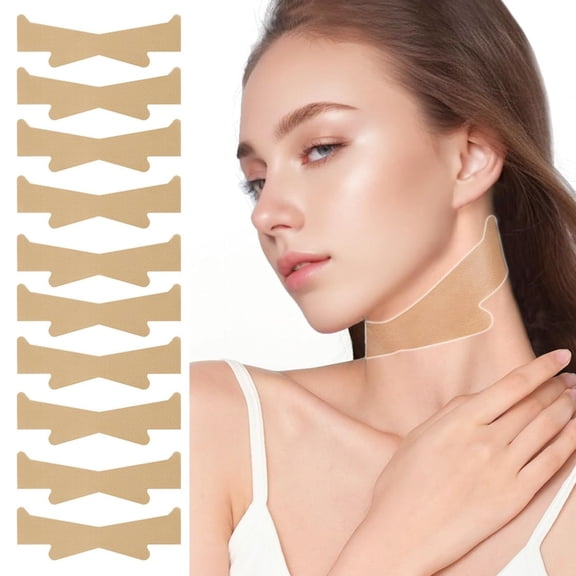 Topboutique Neck Lift Tape 20 Pcs Neck Tape High Elastic Neck Tape Lifting Invisible Neck Strips Wrinkle Patches Tightening Tapes and Bands Lifter Neck Strip for Double Chin Fine Lines & Wrinkles