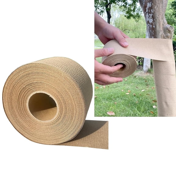 Topboutique Paper Tree Wrap 3.5 in x 16.4ft Tree Branch Protector Wrap Breathable Tree Trunk Protectors Weather Resistant Winter Tree Trunk Bandage Freeze Protection,1 Roll