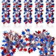 thumbnail image 1 of Topboutique Patriotic 4th of July Tinsel Garland 8 Pcs Red White Blue Hanging Garland Independence Day Metallic Twist Foil Tinsel Garland Shiny Hanging Decorations for Staircase Railing,6.56 ft/Pc, 1 of 8