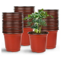 Topboutique Plant Nursery Pots,100 Pcs Plastic Seedling Pots,Small Seed Starting Pot for Indoor and Outdoor Planting,Flower Container for Succulents,Seedlings,Cuttings,Transplanting,5 in,Red