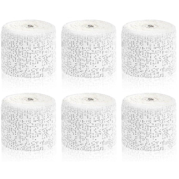 Topboutique Plaster Cloth Rolls Plaster Strip 6 Rolls Plasters Cloth Gauze Bandages Plaster Wrap Roll Fast Setting Gauze Wrap Strips for Scenery Construction Mask Making Body Casts - 2 x 10 inch