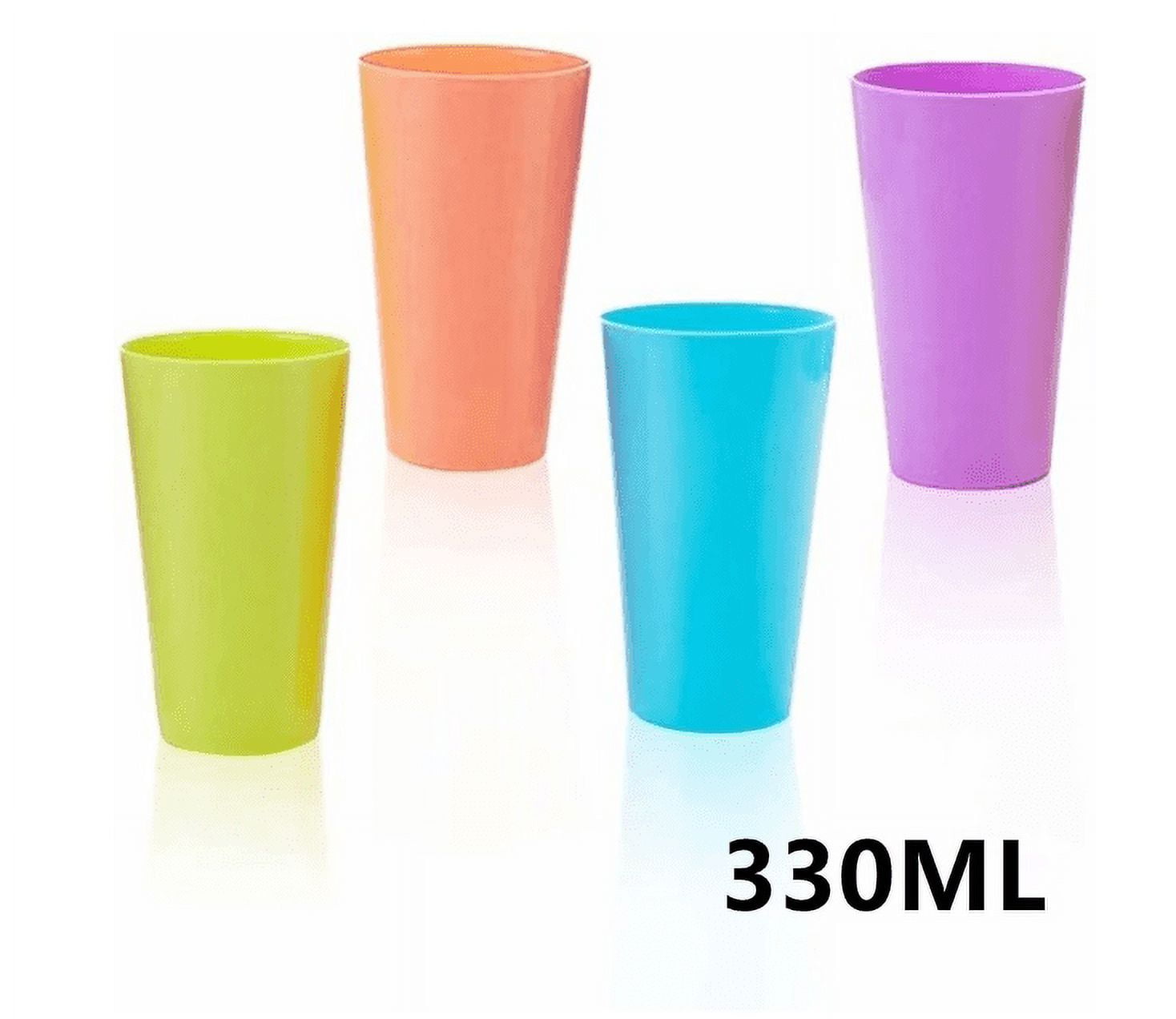 Topboutique Plastic Cup, Plastic Tumbler Set 12 Pieces Reusable Water ...