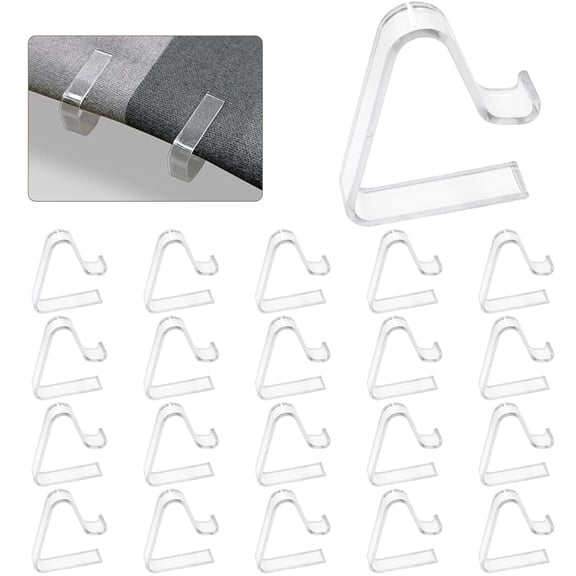 Topboutique Plastic Table Cloth Clips 24 Pcs Anti Slip Table Cloth Clamp Transparent Table Cover Holder Clips Windproof Picnic Table Skirt Cover Clamps for Christmas Party Outdoor Picnic Clear Large