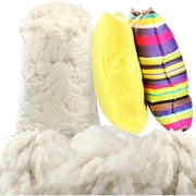 Topboutique Polyester Fiber Fill Fiber Fill Stuffing Stuffing For Plush Animals Soft Pillow Stuffing Fiber Fluff Stuffing High Resilience Fill Fiber for Crafts Toys Cushions White,300 g/0.66 lb