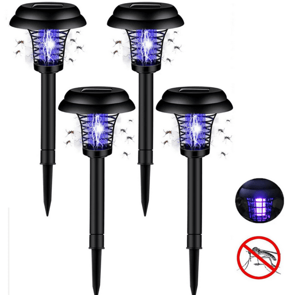 Topboutique Purple and White LED Light Waterproof Mosquito Zapper, 4 Pack