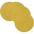 thumbnail image 1 of Topboutique Round Braided Placemats Set of 4 Washable Kitchen Table Placemats for Home Wedding Party (Yellow, 4), 1 of 8