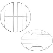 Topboutique Round Stainless Steel Roasting Baking Steaming Cooling Rack Cooking Grid Grill Fits for Dutch Oven  7In&8In Round Cooling Racks Set of 2 Perfect for Christmas, Halloween