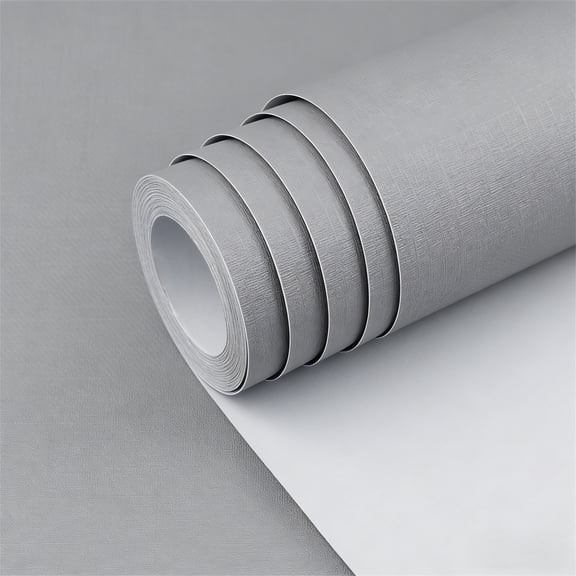 Topboutique Self-Adhesive Wallpaper Waterproof Contact Paper Matte Wallpaper PVC Decorative Paper Removable Countertop Paper Durable Wallpaper for Table Cabinet Furniture Renovate,Gray,15.7" x 118"
